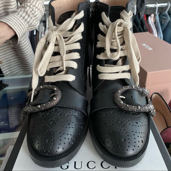 Gucci boots with buckle detail, 37 1/2 - Picture 3 of 8
